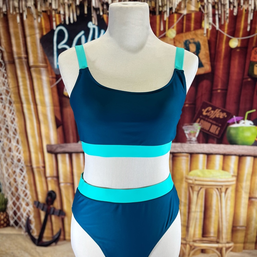 Teal and Aqua Women's Swim Set